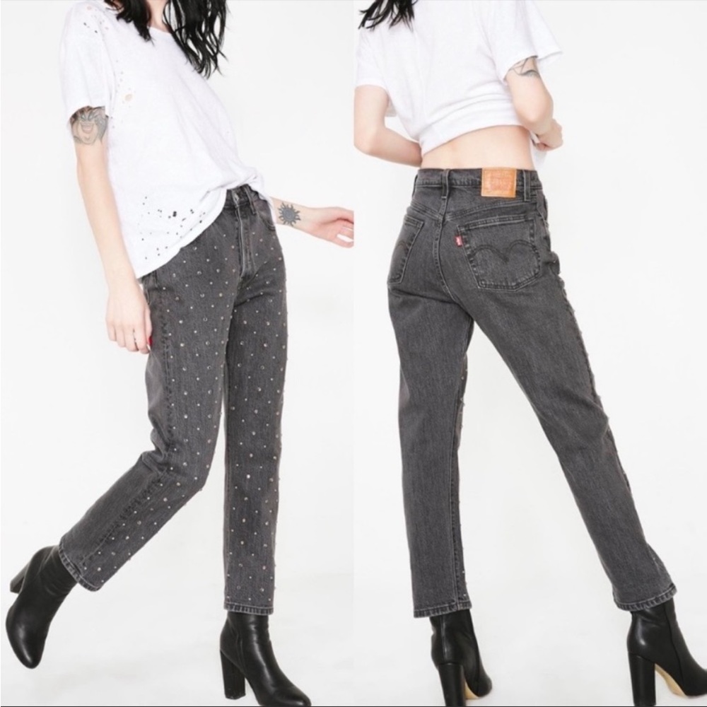 Studded/rhinestone Levi jeans